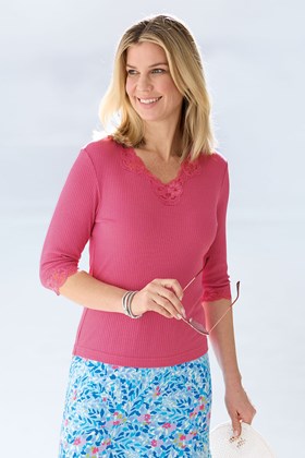 Women's Bamboo Lacy Top