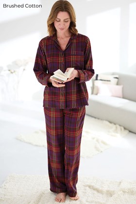 Women's Pure Cotton Check Pyjamas