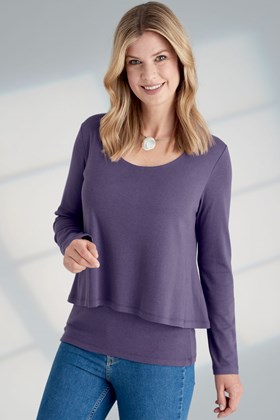 Women's Double Layered Bamboo-Cotton Top