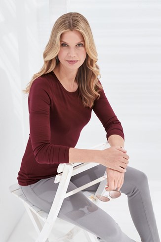 Bamboo Cotton Round Neck Top