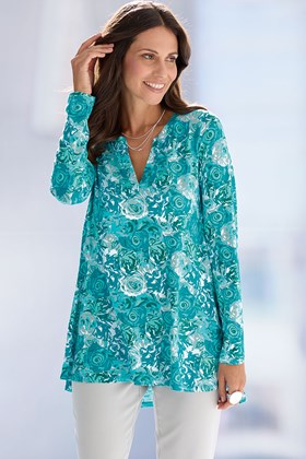 Women's Jersey Printed Tunic Top 