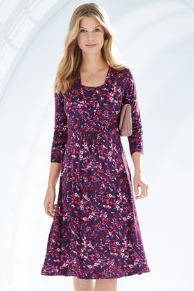Women’s Long Sleeve A-Line Jersey Dress