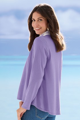 Women's Cotton Waterfall Cardigan