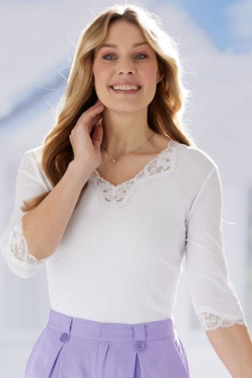 Women's Bamboo Lacy Top