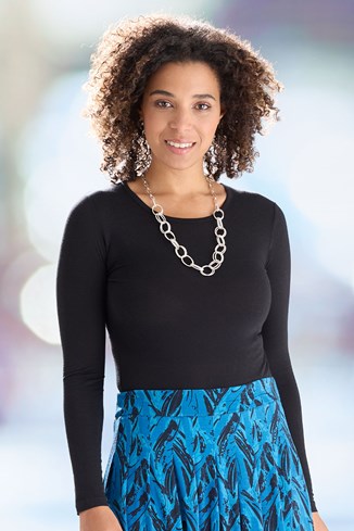 Women's Bamboo Long Sleeve Round Neck Top