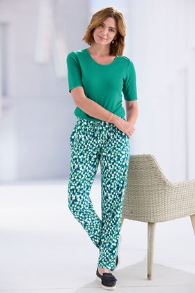 Women's Bamboo-Cotton Jersey Trousers 