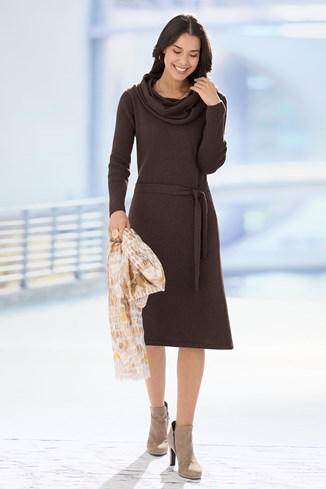 Women's Cotton Cowl Neck Dress