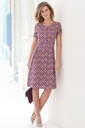 Cotton Dress with Pleats