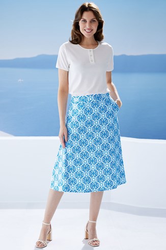 Women's A-Line Cotton Jersey Skirt