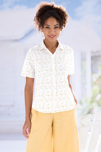 Women's Pure Cotton Short Sleeve Shirt