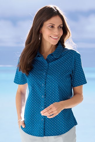 Women's Pure Cotton Short Sleeve Shirt