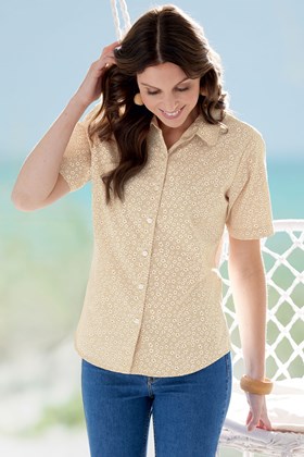 Women's Pure Cotton Short Sleeve Shirt