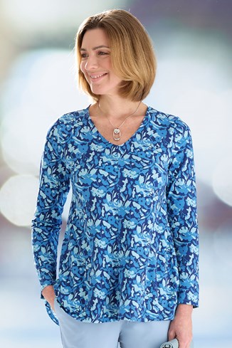 Women's Cotton Jersey Flare Top