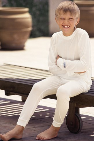 Children's Pure Silk Thermal Long Johns