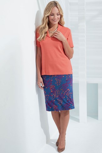 Cotton Jersey Pencil Skirt