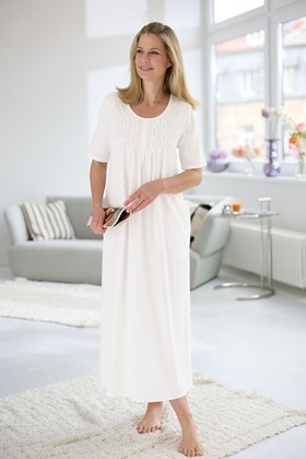 Women’s Cotton Jersey Elbow Sleeve Nightdress