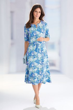 Women's Jersey Dress with Drawstrings