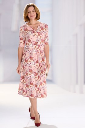 Women's Jersey Dress with Drawstrings
