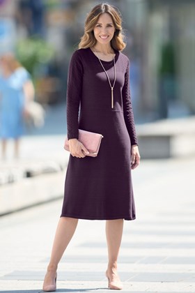 Women’s Knit Fit and Flare Dress