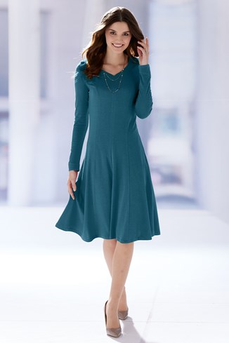 Women’s Bamboo Dress with V-Notch Neckline