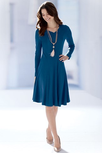 Women’s Bamboo Dress with V-Notch Neckline