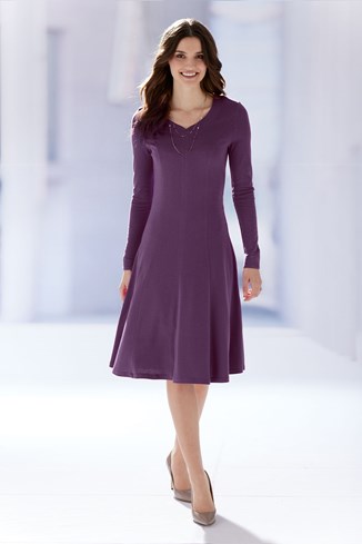 Women’s Bamboo Dress with V-Notch Neckline