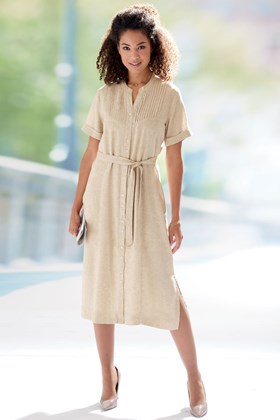Women's Cotton Linen Mix Dress