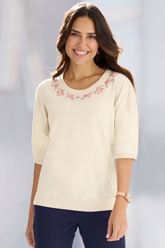 Women’s Cotton Embroidered Jumper