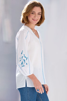 Embroidered Lightweight Blouse