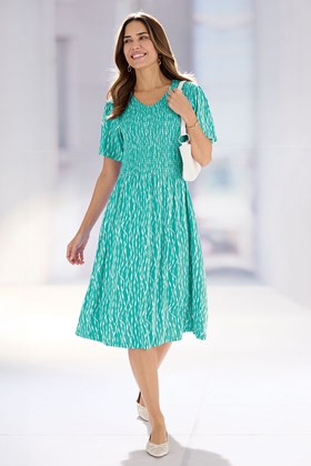 Women's Jersey Smocked Dress