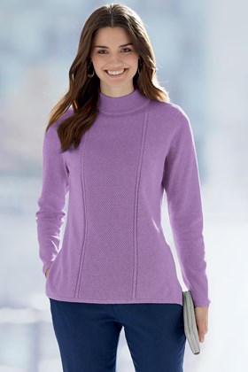 Women’s Cotton Knitted Panel Jumper