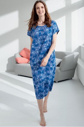 Women's Cotton Jersey Printed Short Nightdress
