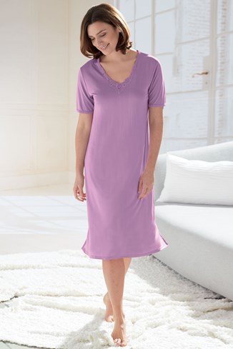 Women's Silk Jersey And Lace Nightdress