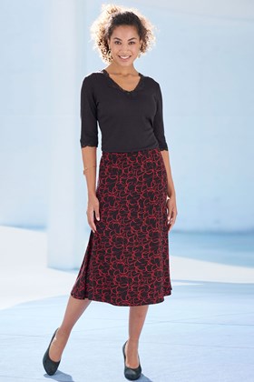 Women’s Jersey Flare Midi Skirt
