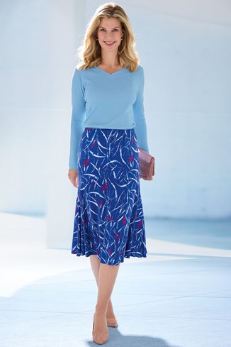 Women’s Jersey Flare Midi Skirt