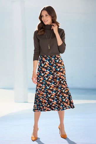 Women’s Jersey Flare Midi Skirt