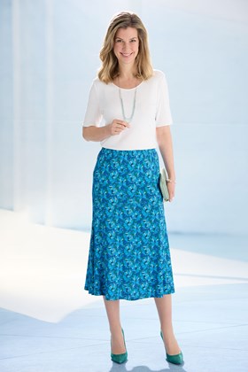 Women’s Jersey Flare Midi Skirt
