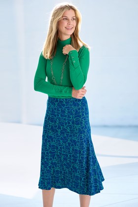 Women’s Jersey Flare Midi Skirt
