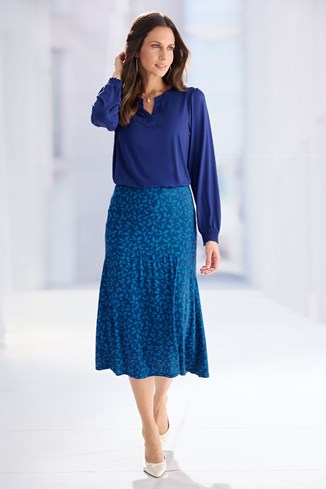 Women’s Jersey Flare Midi Skirt