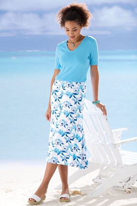 Women’s Jersey Flare Midi Skirt