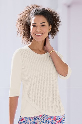 Women's Cotton Wrap Over Top