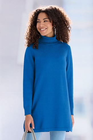 Women’s Knitted Roll Neck Tunic