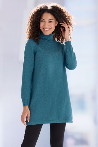 Women’s Knitted Roll Neck Tunic
