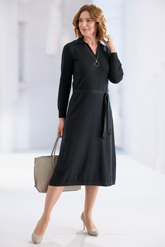 Cotton Knitted Midi Dress