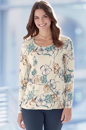 Women's Knitted Silk Long Sleeve Top