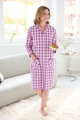 Women’s Button-Through Pure Cotton Nightshirt