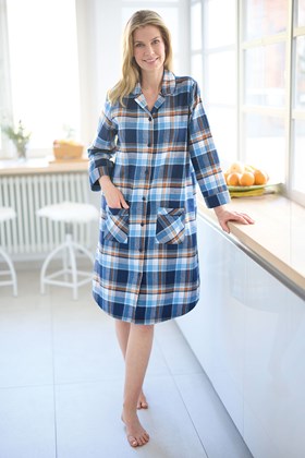 Women’s Button-Through Pure Cotton Nightshirt