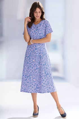 Women's Short Sleeve Pure Cotton Dress