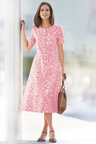 Women's Short Sleeve Pure Cotton Dress