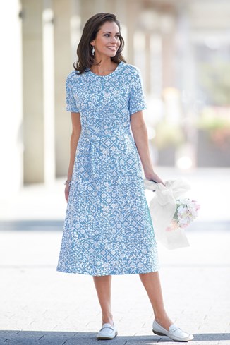 Women's Short Sleeve Pure Cotton Dress